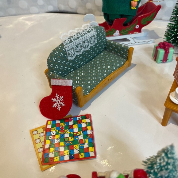 Calico Critters Sylvanian Families 🐻Luxury Living Room Christmas set - Picture 4 of 14